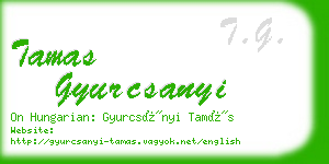 tamas gyurcsanyi business card